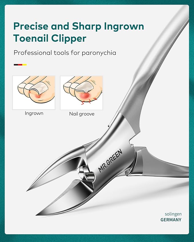 MR.GREEN Upgraded Manicure Set, German Stainless Anti Splash Nail Clippers Set with Cather, Quality Fingernail& Toenail Clipper, Professional Nail Care Kit with Exquisite Leather Case for Men & Women