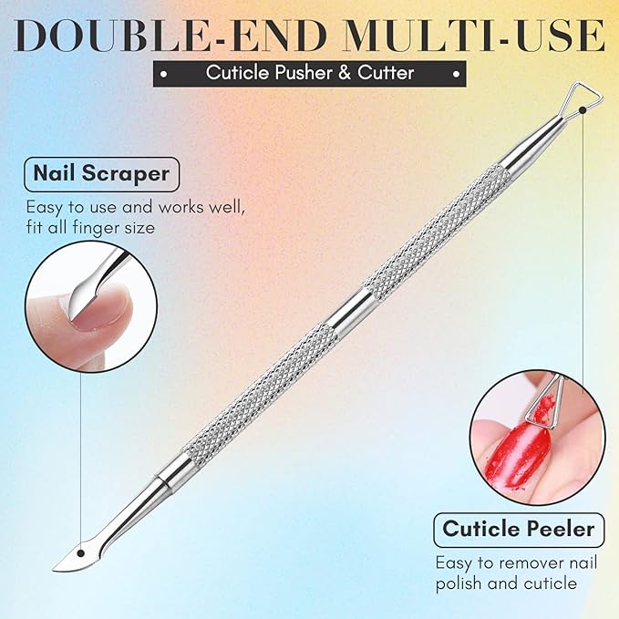 Makartt Nail Polish Remover Set - 200 pcs Foil Nail Wraps with Cuticle Pusher, Soak Off Foils for Gel Remover with Lint-Free Larger Cotton Pads for Gel Polish Removal at Home