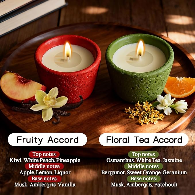Scented Candle, 4pcs Aromatherapy Candle with Colorful Cans, Nature Scents Soy Candle Jar 60-Hour Burn Time with Warm Flame Candles Gift for Christmas Home