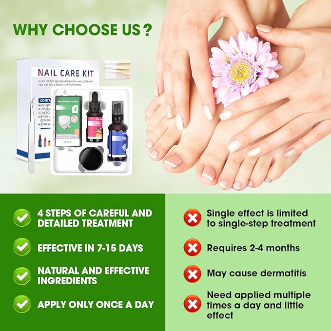 Toenail Fungus Treatment Extra Strength, 7 Days Nail FungusTreatment for Toenail - Pure Natural Plant Extracts, Toe Nail Fungus Treatments for Athletes Foot, Thick, Broken, Discolored & Damaged Nail