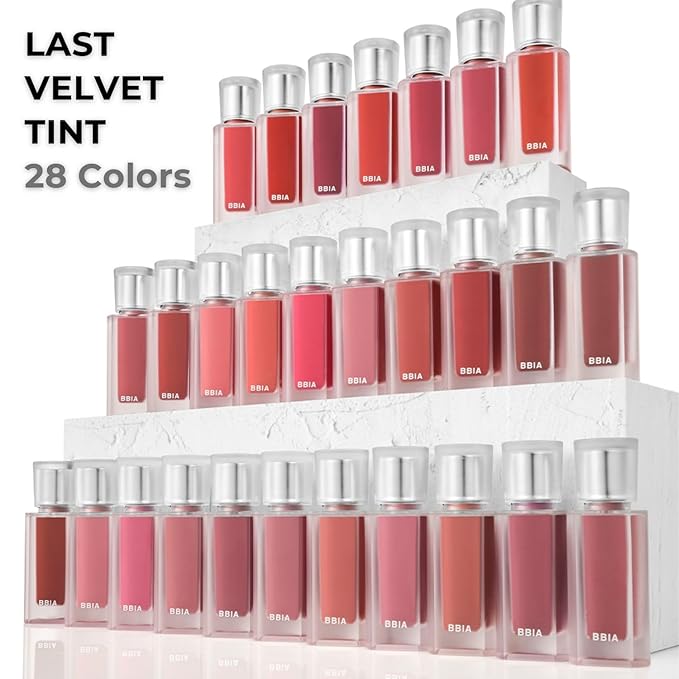 BBIA Last Velvet Tint NEW - Soft Creamy Matte Finish Lip Stain, Blur Effect & Velvety Texture, Long-Lasting, High Pigment, Non-Drying, Vegan, Korean Lip Makeup (V03 EXTRA RED, Pack of 1)
