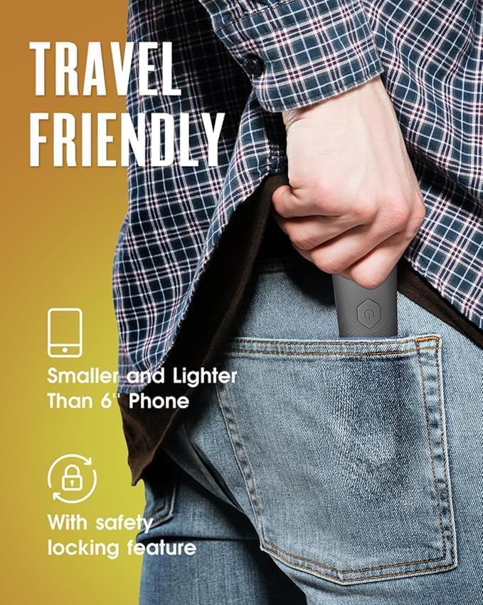 Manscape for Men, Groin Trimmer for Men and Women, Body Hair Trimmer and Ball Trimmer with Light, Pubic Hair Shaver, Manscaper Kit, 7 Precisions, Waterproof Wet/Dry Grooming (Grey)