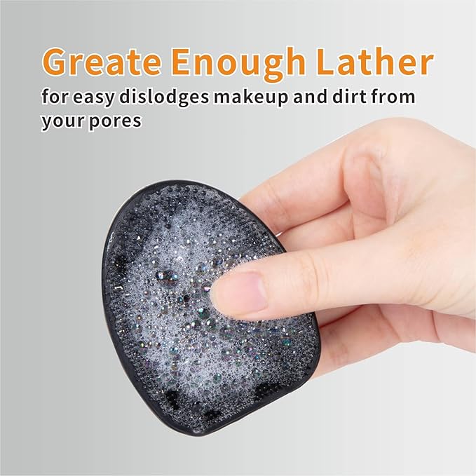 Soft Silicone Face Scrubber,Facial Cleansing Brush,Facial Exfoliation Scrub for Massage Pore Cleansing Nose Blackhead Remover Deep Scrubbing for All Kinds of Skins Men and Women