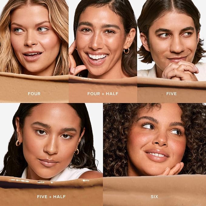 Saie Slip Tint Tinted Moisturizer with SPF 35 - Light Coverage, Glowy Skin Tint & Mineral Sunscreen for Face with Hydrating Hyaluronic Acid - Summer Makeup Essential - Shade Five (1.35 oz)