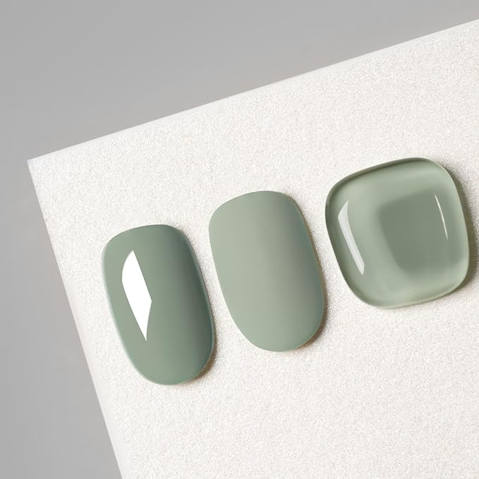 MAYCHAO 15ML Olive Green Gel Nail Polish 1Pc Sage Green Gel Polish Soak Off UV LED Nail Polish Nail Art Starter Manicure Salon DIY at Home, 0.5 OZ