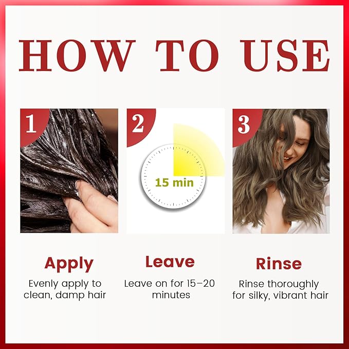 SOVONCARE Red Hair Color Depositing Conditioner Mask 5.28 OZ, Cruelty-Free