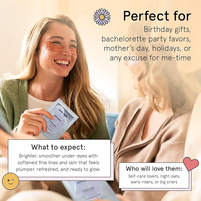 grace & stella Under Eye Patches (12 pairs) Eye Masks for Dark Circles and Puffiness - Stocking Stuffers for Women, Teen Girl Gifts Trendy Stuff, Christmas, Birthdays, Travel & Self Care Gifts