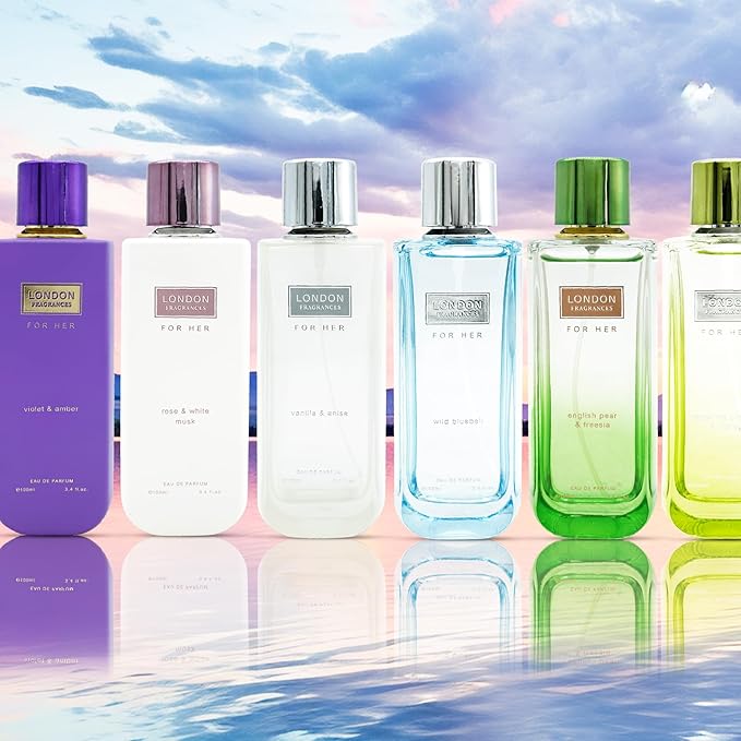 London Fragrances - Wild Bluebell - Women's Fragrances - Floral, Fresh, Musky Eau de Parfum - Long Lasting Perfume for Women - 3.4 oz
