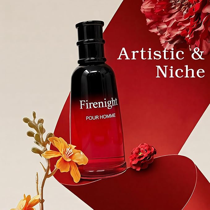Firenight Long-Lasting Cologne for Men | Spicy Citrus - Bergamot, Lemon, Nutmeg Scent | Eau de Toilette 100ml Spray | Day to Night Fragrance