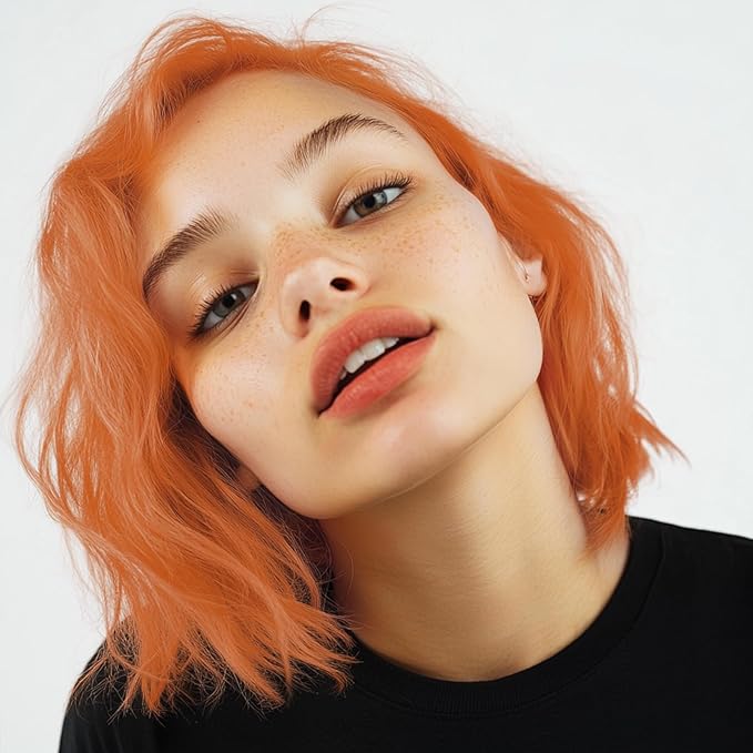 Hair Color Spray, Temporary Hair Dye for Women & Men, Vibrant Colors Hair Wax Gray Hair Cover for Party, Halloween, Cosplay (Orange, 120 ML)