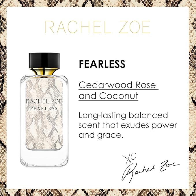 Rachel Zoe Fearless Eau De Parfum Spray - Gourmand Fragrance Body Spray for Women - Vanilla And Tuberose Musk - Designer Womens Perfume - 3.4 oz