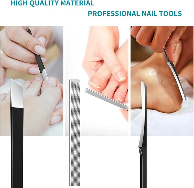 SZQHT Podiatrist Toenail Clippers Set, Professional Toe Nail Clippers for Thick & Ingrown Nails Cutter for Men,Women,Seniors,Heavy-Duty Manicure Set Pedicure Kit for Elder