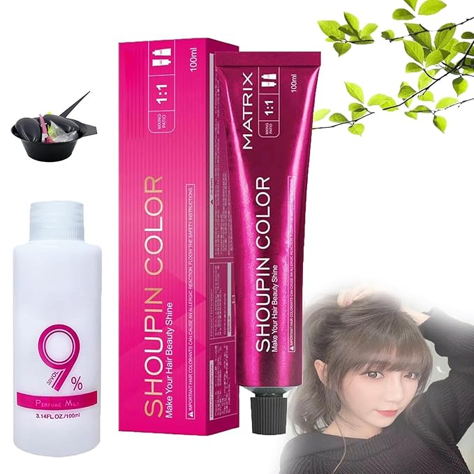 Luxuria Hair Dye No Bleach, Luxuria Hair Color, No Bleaching Hair Nourishing Coloring Hair Dye, Shoupin Hair Color No Hair Damage, For Women and Men (Chestnut Brown)