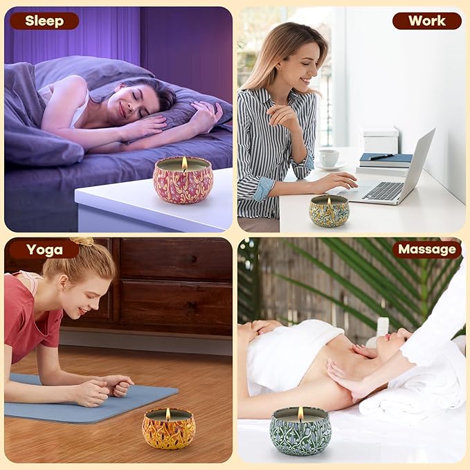 Scented Candle Set, 12 Pack Candles Gift for Home Scented, Aromatherapy Candle Gift, 2.5 oz Long Lasting Soy Candles for Men, Women, Friends Birthday, Mother's Day, Valentine Bath SPA