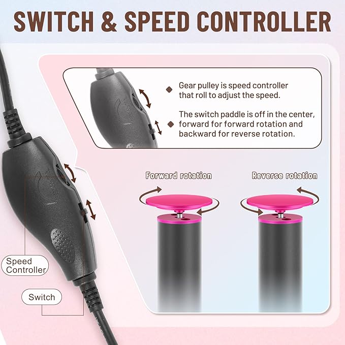 Dermawave Electric Foot File Callus Remover for Feet, Professional Foot Scrubber Sander Grinder for Dead Skin Cracked Heel, Pedicure Tool with 60 Sandpaper Discs for Men & Women