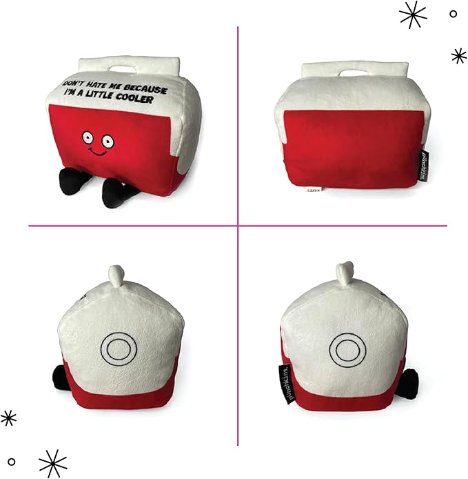 Punchkins Cooler Plushie - Don't Hate Me Because I'm A Little Cooler Funny Cooler Plush, Gift for Friends, Sassy Plush Toy for Gifting
