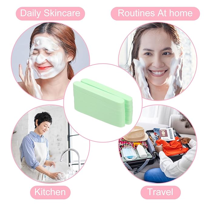 uxcell 120 Count Compressed Facial Sponges Round Face Cleansing Sponges Pads for Daily Skincare Routines at Home, Kitchen(Green)