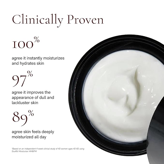 Soufflé Moisturizer | Antioxidant-Rich & Lightweight - Hydrates & Soothes with Goat Milk, Aloe & Vitamin C - Fragrance-Free - Nourishes Skin Barrier for Instant Hydration and Glow 1.7 Fl Oz
