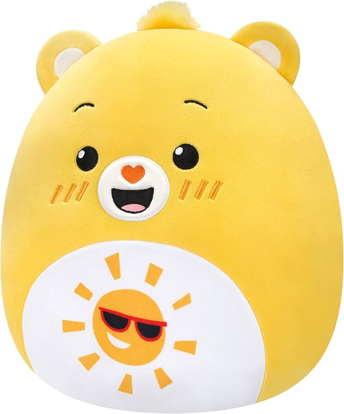 Squishmallows Original Care Bears 12in Funshine Bear – Official Jazwares Plush (Medium-Sized)
