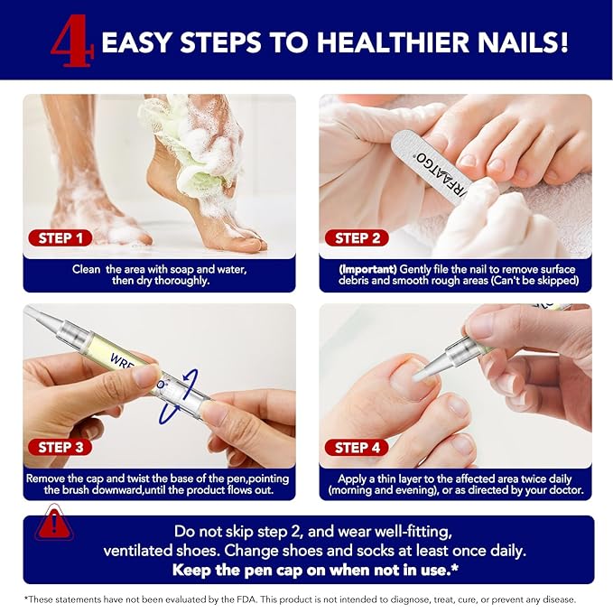 Toenail Fungus Pen | Toenail Fungus Treatment Extra Strength | 25% Undecylenic Acid, Tea Tree Oil | Toe nail Fungus Treatments for Fingernails & Toenails | 4PCS Fungal Nail Care Pen for Damaged Nails