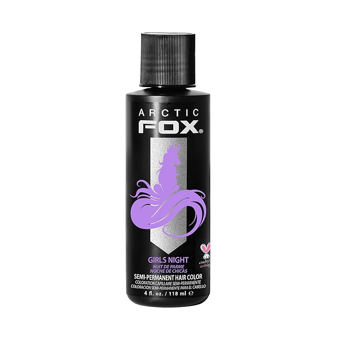 ARCTIC FOX Vegan and Cruelty-Free Semi-Permanent Hair Color Dye (4 Fl Oz, GIRLS NIGHT)