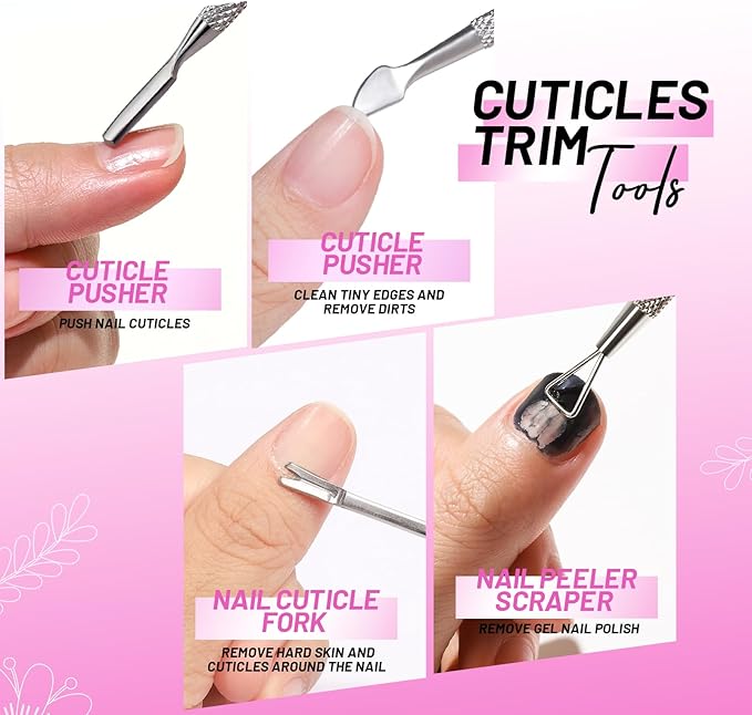 FANDAMEI Nail Buffers and Files, Nail Care Kit, Nail Cuticle Tools Set, Manicure Tools, Finger Nail File, Nail Buffer Block, Cuticle Nippers, Ingrown Toenail Tools