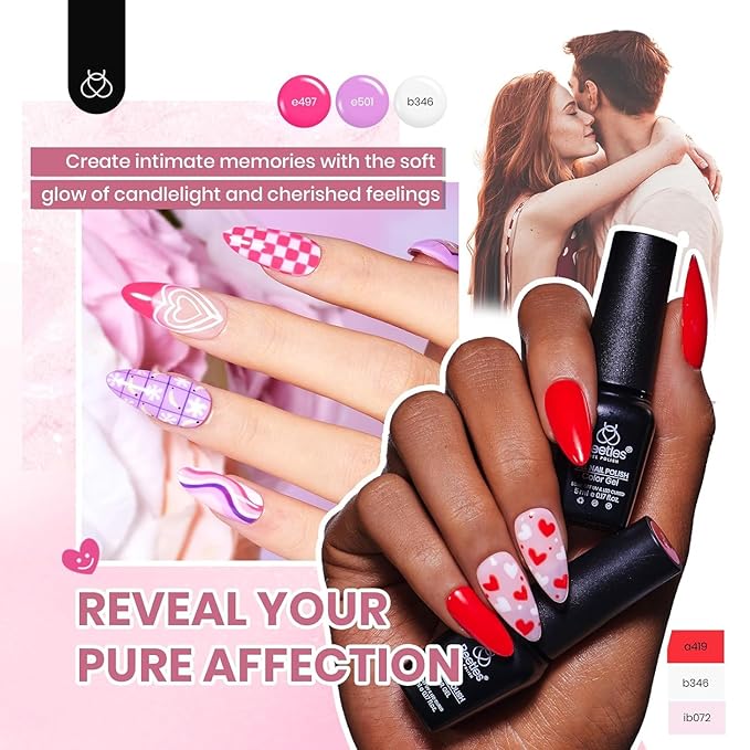 Beetles 85 Pcs Gel Nail Polish Kit with U V Light 55 Colors Gel Nail Kit for Beginners with Everything at Home Manicure Winter Nail Art Jelly Nails Emotional Spectrum Collection