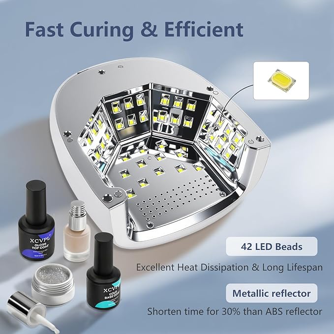 96W Professional Cordless Nail Lamp for Gel & Acrylic Nails – 60S Fast-Curing UV/LED Light with 15600mAh Rechargeable Battery (60+ Uses), Smart Sensor & Metal Base for Home and Salon