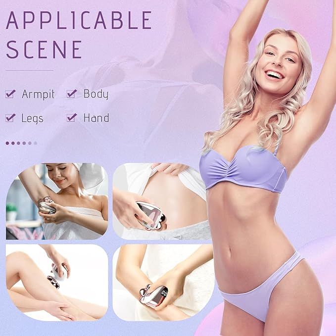 Electric Razors for Women Legs: 5-in-1 Rechargeable Body Shaver - Waterproof Wet Dry Hair Remover - Trimmer for Lady Face Underarms Public