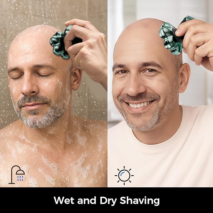 Head Shavers for Bald Men - 7D Arc Electric Razor with Magnetic Detachable Head, Waterproof Wet Dry 5-in-1 Electric Shaving & Grooming Kit, LED Display Rechargeable Head & Body Hair Shaver