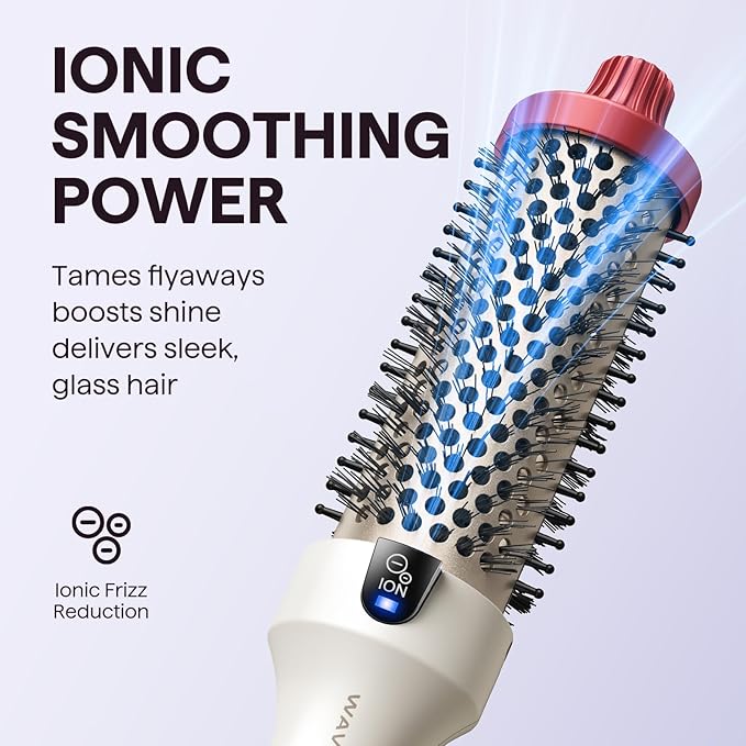 Wavytalk Blowout Boost Thermal Brush, 1.5 inch Heated Round Brush for Blowout Look, Negative Ion Technology, Ceramic Tourmaline, 5 Temperature Settings, Christmas Limited Edition