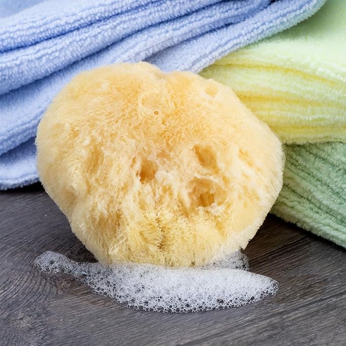 Sea Soft Silk Sponge - for Cosmetic Use, Facial Cleansing, 3-4 inches