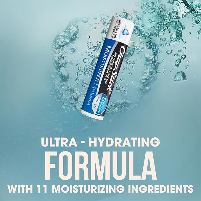 ChapStick Moisturizer 2-in-1 Lipcare 9-Pack (3 SPF 12, 6 SPF 15) – Original Lip Balm with Broad Spectrum SPF, Aloe & Vitamin E, 0.15 Ea