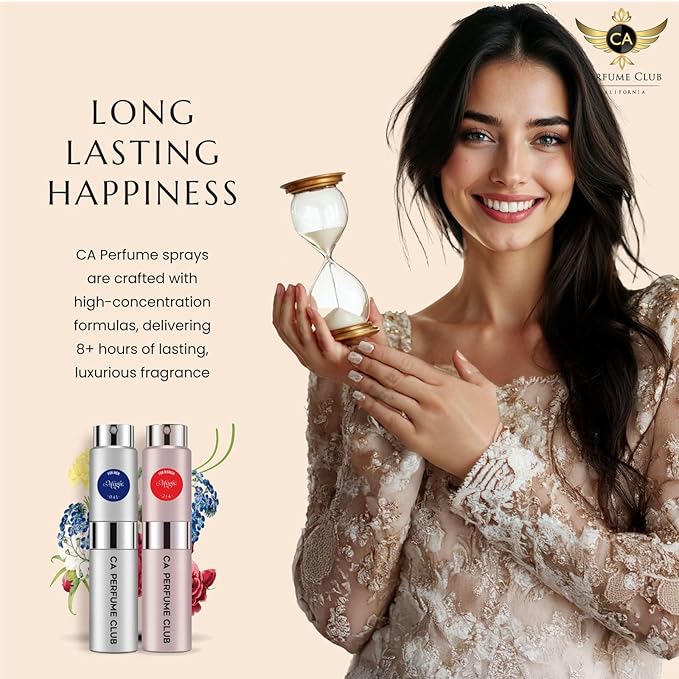 CA Perfume Duo Impression of Lipstick On For Women Perfume Layering Set Long Lasting Travel Size EDP + Body Oil Roll-On Bottle 0.27 Fl Oz+0.33 Fl Oz