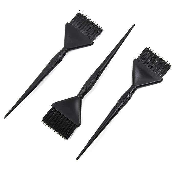 Classic Hair Color Brushes with Built-In Comb - 3 Tint Applicators for Salon Hair Coloring