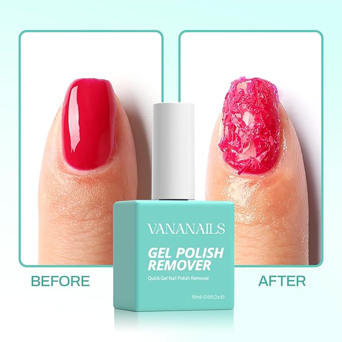 Gel Nail Polish Remover: Professional Gel Polish Remover for Gel Nail Polish Quickly Removes 3-5 Minute No Need for Foil Soaking or Wrapping - 15ML