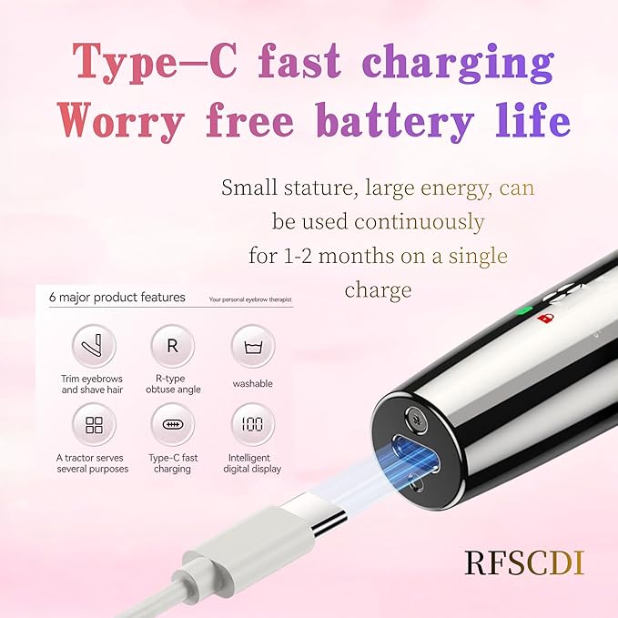 5-in-1 Rechargeable Nose & Ear Hair Trimmer - IPX7 Waterproof Dual Edge Grooming Kit for Men & Women, Perfect for Hair Removal of Nose, Eyebrows, Beard, Bikini, and Facial Hair (Pink)