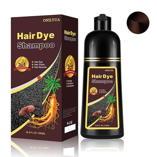 Fvquhvo Black Hair Dye for Gray Hair, Instant Hair Dye Shampoo, Hair Color Shampoo for Women Men, Lasting Shampoo Hair Dye & Black Hair Shampoo, Shampoo Para Canas, Champu Para Canas 16.90 Fl Oz