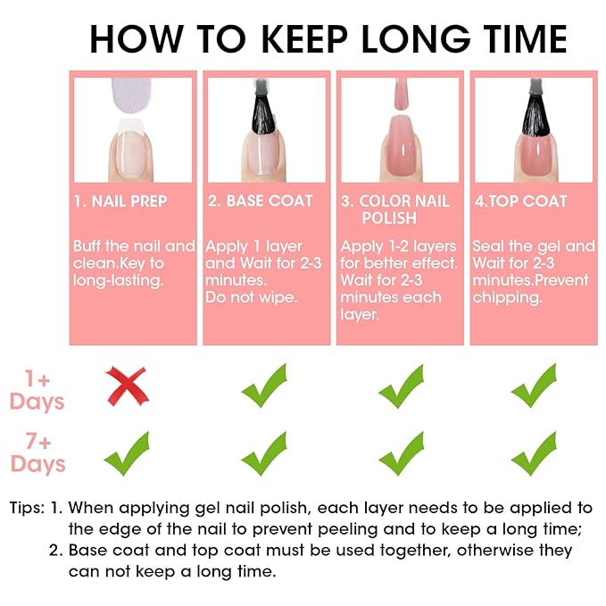 GELLEN 4‑in‑1 Clear Nail Polish Base Coat Sheer Tinted Milky Pink, Ridge Filler, Nail Strengthener & Concealer, Calcium Formula Strengthens Nails, Enhances Natural Look, No HEMA, Anti-yellowing