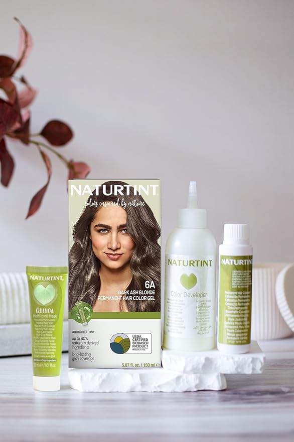 Naturtint 6A Dark Ash Blonde Permanent Hair Color (Pack of 1), Ammonia Free, Vegan, Cruelty Free, up to 100% Gray Coverage, Long Lasting Results (Packaging may vary)