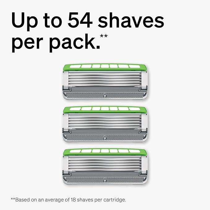 Schick Hydro Sensitive Razor, 1 Razor Handle and 3 Cartridges | Razors for Men Sensitive Skin, 5 Blade Razor Men, Mens Razors for Shaving, Razor Blades for Men, 1 Handle with 3 Razor Blades Refills