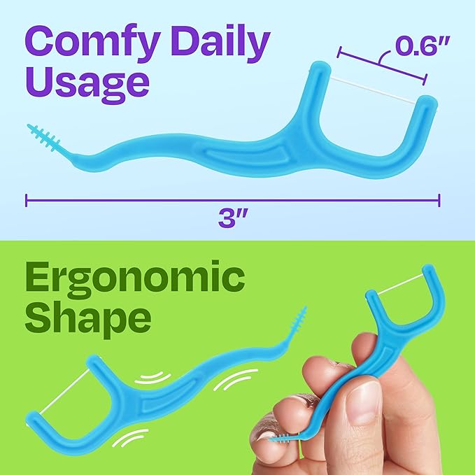 Trueocity Dental Flossers Brush Picks 4 Pack w/Travel Case (200 Total Count), Dental Floss Glides Easy, Flosser Helps Prevent Tooth Decay & Gum Disease, Easy Grip, Flossers for Adults, Mint Flavored