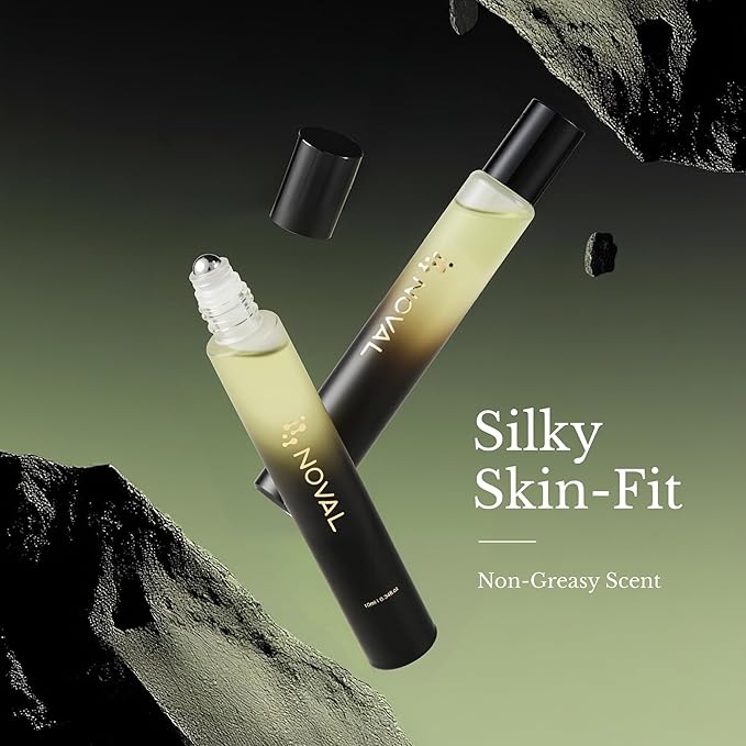 NOVAL Roll on Cuticle Oils for Men & Women, Rollerball Application Luxury Silky Matte Bottle, Fresh Woodsy Cedar Scent, Nail Nourishing & Moisturizing with Jojoba Oil, Natural Ingredients, 0.34fl.oz