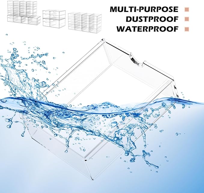 Desk Organizers And Accessories With 22 Drawers, 4 Pack Office Desktop Drawers, Plastic Makeup Organizer Containers Bins With Drawers Desk Organization, Bathroom Organizers Storage Case Box Cube