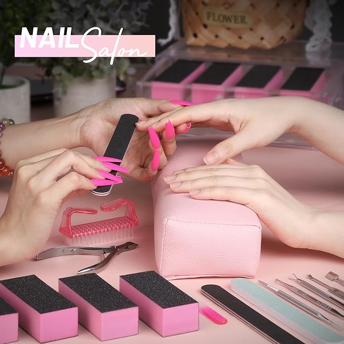 FANDAMEI Nail Buffers and Files, Nail Care Kit, Nail Cuticle Tools Set, Manicure Tools, Finger Nail File, Nail Buffer Block, Cuticle Nippers, Ingrown Toenail Tools