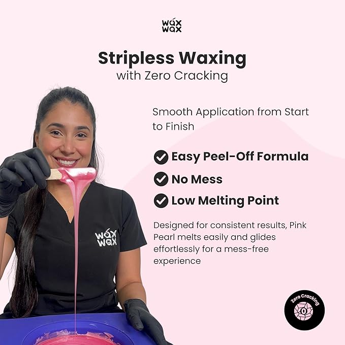 Premium Hard Wax Beads for Hair Removal – Hypoallergenic & Strip-Free, Smooth Low-Temp Formula, Suitable for Sensitive Skin – Perfect for Face, Bikini & Full Body (Pink Pearl - Bikini, 1.1 LB)