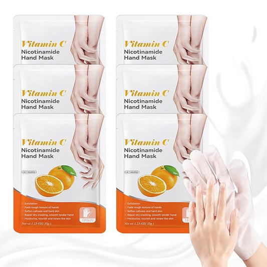 Pairs of 6 Hand Masks Moisturizing Glove,Deep Hydrating Hand Mask Gloves for Dry Hands,Non-Greasy Hand Moisturizer Gloves to Make Hands Soft and Smooth,Spa Set,Hand Care Gifts for Women Set3