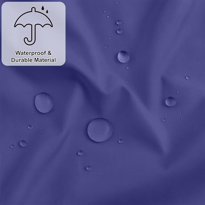 2 Pack Shower Caps for Women, Reusable Waterproof Shower Cap with Elastic Band, Thickened Waterproof Fabric Shower Bonnet for Braids, Long Hair (Black and Blue)