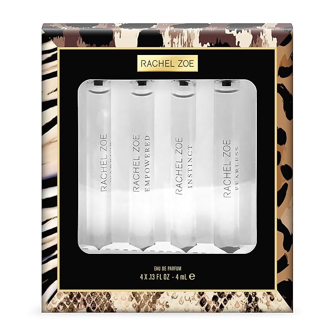 RACHEL ZOE Perfume Gift Set - Travel Size Perfume, Eau de Parfum for Women - Collection of Four Unique Fragrances - Ideal Gift Set for Women - 4 pc