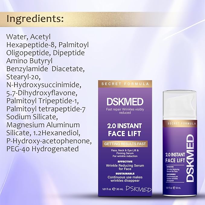 Under Eye Bags and Wrinkles 2.0 - Instant Face Lift Cream,Remove Dark Circles, Bags Under Eyes, Fine Lines, Wrinkles and Neck Lines,Firming Delicate Skin